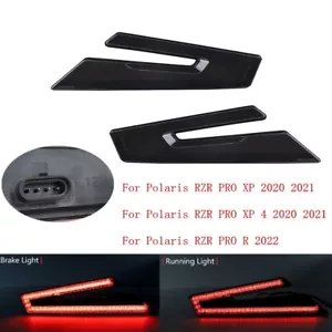 For Polaris RZR PRO XP 4 2020 2021/PRO R 2022 LED Brake Tail Lights Smoked - Picture 1 of 11