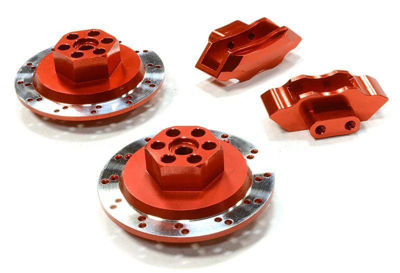 Realistic Alloy Machined Rear Brake Hex Hub Set for HPI 1/10 Scale E10 On-Road - Image 1 of 1
