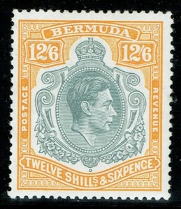 Bermuda 1938 SG120e 12/6 Grey & Pale Orange P13 Superb V/L/M/M Kat. 100,00 £ - Bild 1 von 1