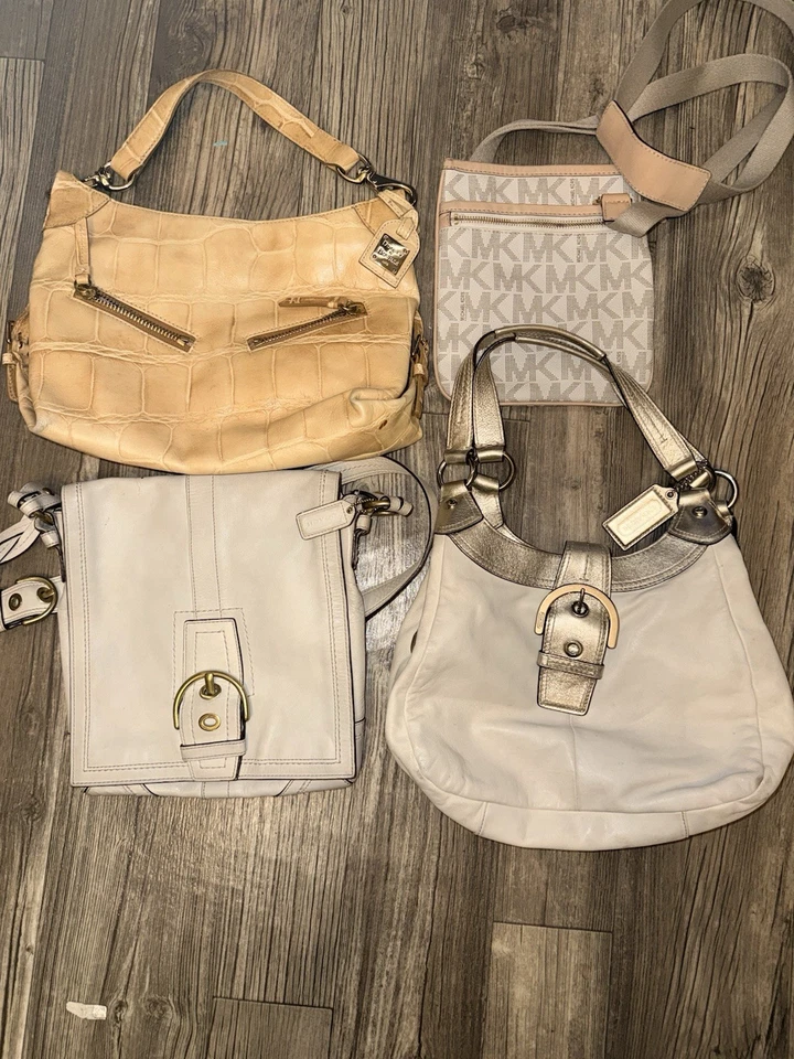 Designer Handbag Lot Crossbody/shoulder dooney Ivory/Taupe/White/Silver coach  - Image 1 of 4