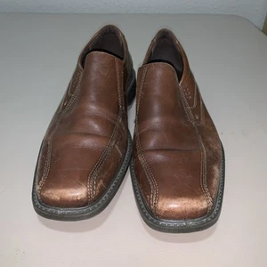 Ecco Men’s Shock Point Loafers Size 46 Brown Leather - Picture 1 of 6