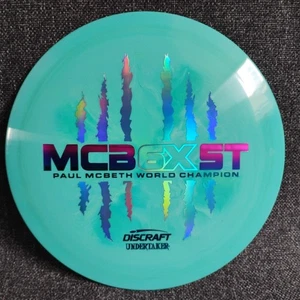 DISCRAFT SWIRLY ESP 6X CLAW UNDERTAKER DISC GOLF PAUL MCBETH 174G Blue - Picture 1 of 6