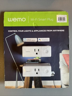 WeMo Mini Wi-fi Smart Plug 2-pack for Android 4.4 and IOS 9 or Higher - NEW! - Image 1 of 4