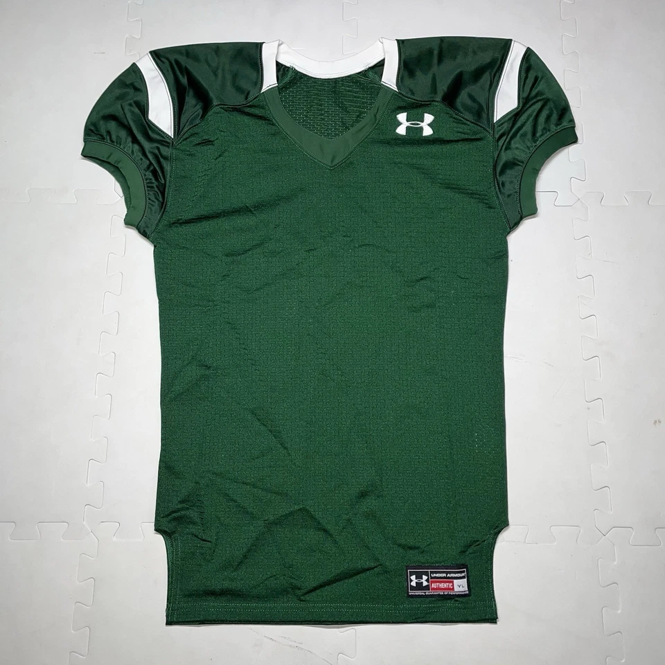 Under Armour Youth Practice Football Jersey Boys Size Large Green Blank - Image 1 of 4