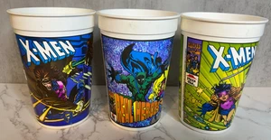 Vintage X-Men/Marvel Pizza Hut Plastikbecher 1993 Thing Wolverine Gambit Prof X - Bild 1 von 3