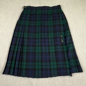 Kilt Pitlochry verde tartan plaid uomo 20 made scotland spilla nuova lana vita 36" - Foto 1 di 16