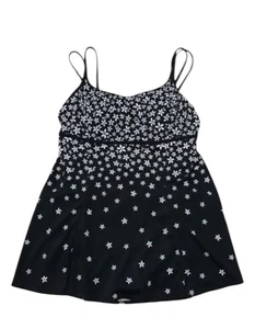 Croft & Barrow skirted swimdress swimsuit black white sz 16 SLIMMING flawless - Picture 1 of 10