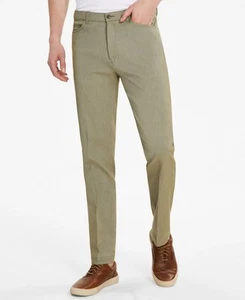 Tommy Hilfiger Twill Pants Men's 33x32 Olive Modern-Fit Stretch Fabric Waistband - Picture 1 of 8