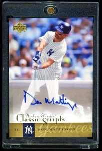 Don Mattingly 2004 Upper Deck Classics Scripts RC Auto #AU-17 Yankees Autograph - Picture 1 of 2