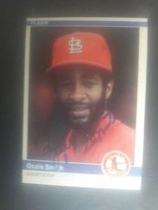 Ozzie Smith Signed Autograph 1984 Baseball Card Signature Fleer 336 - Picture 1 of 6