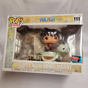 Neuwertiger Funko Pop! #111 Luffy mit Going Merry One Piece 2022 NYCC Exclusive mit Flagge - Bild 1 von 8