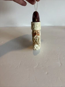 Decorazione albero di natale vintage Babbo Natale mezzaluna - Foto 1 di 7