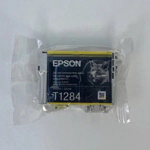 Genuine Epson Single Ink Cartridge T1284 Yellow New Sealed - Picture 1 of 3