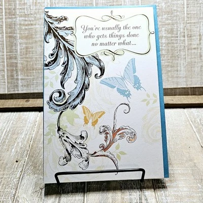 American Greetings Get Well Soon Card 6x8 Floral Butterflies Very Special - Image 1 of 4