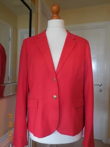 J. Crew sz 14 Red Wool mix Blazer / Jacket Ua to Ua 24ins / 61cm - Picture 1 of 13