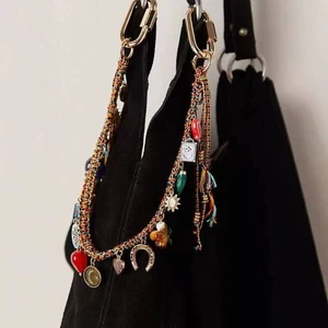 Beaded Letter Beaded Keychain Star Tassel Key Chain Earphone Case - Picture 1 of 15