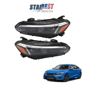 For Honda Civic Sport Touring 2022-2023 Set Clear Front LED Headlights Assembly - Bild 1 von 12