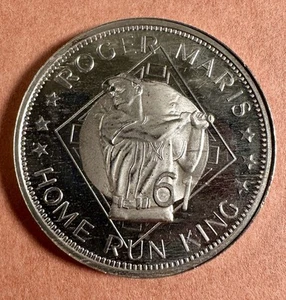 New York Yankees -Roger Maris Home Run King - 1 Troy Oz. 999 Fine Silver - Picture 1 of 10