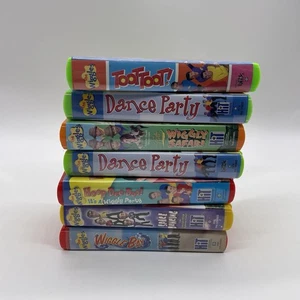 The Wiggles VHS Tape Lot Of 7 Wiggle Party Toot Magical Adventure Dance Safari - Picture 1 of 3