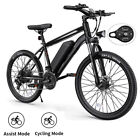 Electric Bike 350W Mountain Bicycle 26&quot; Tire 20MPH Ebike Removable Battery WHITE
