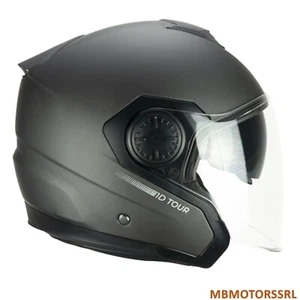 CASCO JET DOPPIA VISIERA INTERNA FUME ANTRACITE SATINATO SKAP OMOLOGATO E6 - Imagen 1 de 3