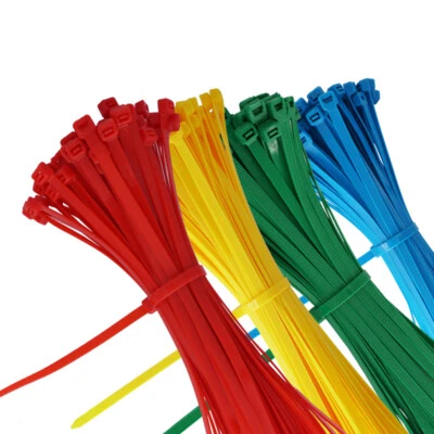 100Pcs Premium Nylon Cable Ties Extra Strong Zip Ties Multiple Colors and Sizes - Image 1 of 4
