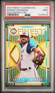 Dansby Swanson 2022 Topps Finest Flashbacks Gold Refractor #13 Braves PSA 9 - Bild 1 von 2