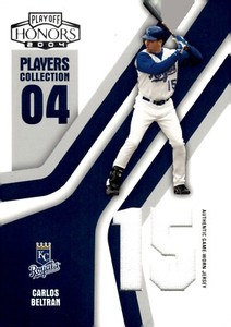 2004 PLAYOFF HONORS PLAYERS COLLECTION JERSEY BLUE NUMBER ASSORTED SINGLES