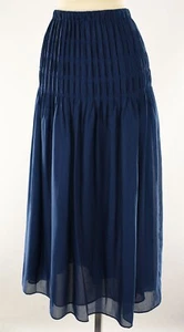 LAFAYETTE 148 Womens Parisian Blue Smocked Maxi Skirt XS NWT - Picture 1 of 2
