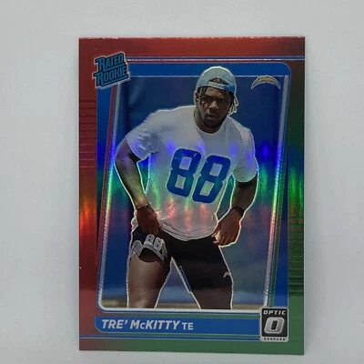 Tre' McKitty Red Green Prizm Rookie Card 2021 Donruss Optic Football Card #P-304 - Image 1 of 4