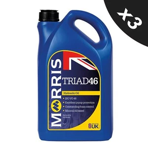 3x Morris Iso 46 Fluido de aceite hidráulico 5L Tríada 46 ISO VG46 ISO11158, DIN51524 - Imagen 1 de 7