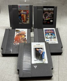 Nintendo Lot NES Game, Double Dribble, Monopoly, Wheel Of Fortune, California +1
