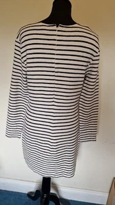 & Other Stories Striped Dress. Navy And Ecru. Size EUR 42, US 12, UK 14 - Picture 1 of 6