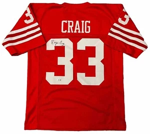 ROGER CRAIG SIGNED AUTOGRAPHED PRO STYLE RED JERSEY 49ERS BECKETT BAS COA - Picture 1 of 2