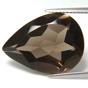 Piedras preciosas sueltas facetadas de pera AAA de cuarzo ahumado brillante natural (4x3 mm - 15x10 mm) - Imagen 1 de 1
