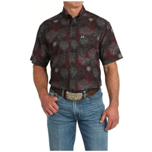 MTW1704156 Cinch Men's ArenaFlex Short Sleeve Buttondown Black Western Shirt NEW - Picture 1 of 6