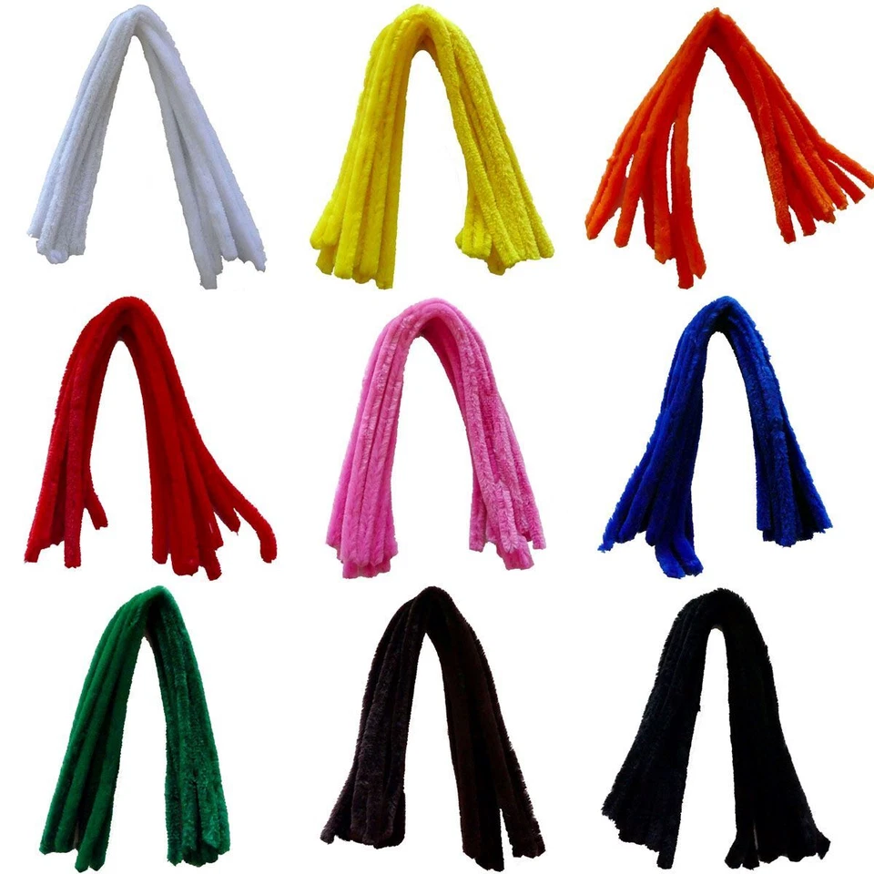 Pfeifenreiniger Chenille Biegeplüsch 10 Stück 14 mm x 50 cm in versch. Farben - Bild 1 von 1