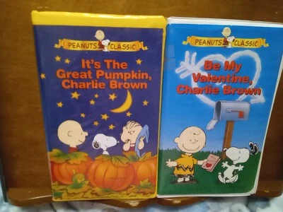 2 Peanuts VHS Be my Valentine, It's The Great Pumpkin Charlie Brown  AB Used - Image 1 of 4