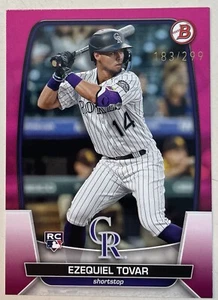 2023 Bowman Fuchsia Ezequiel Tovar /299 RC Rookie - Bild 1 von 2