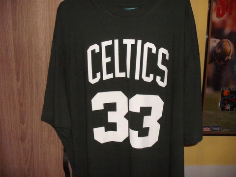 Larry Bird Mitchell and Ness T Shirt; Hardwood Classics; Size 4XB; Used Cover