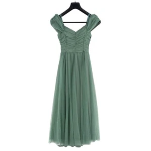 RINASCIMENTO Women Green Sweetheart Neck Sleeveless Flared Dress Size L - Picture 1 of 9