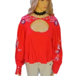 NEU! Free People Oversize Small Ballonärmel Damenoberteil - Bild 1 von 7