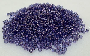 (Qty 3) 11/0 Package Delica Gold Luster Seed Beads - Lavender Blue - Picture 1 of 2