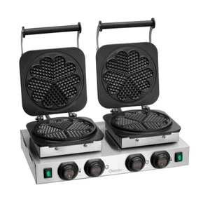 Gastro Waffeleisen doppelte Herz Platte doppeltes Profi Waffelbackgerät - Bild 1 von 5