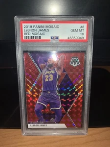 LEBRON JAMES 2019-20 Panini Mosaic RED MOSAIC PSA 10 GEM MT ❇️FREE SHIPPING❇️ - Picture 1 of 1