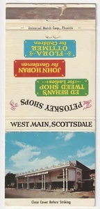 Cubierta de colección Petoskey Shops Plaza Scottsdale Arizona AZ Matchbook - Imagen 1 de 3