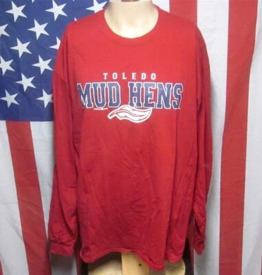 TOLEDO MUD HENS longsleeves T shirt 2XL Muddy feather logo XXL tee 2015 - Image 1 of 3