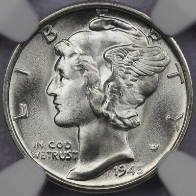 1945-S 10c Mercury Dime - NGC MS 67+ CAC - Image 1 of 4
