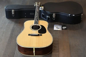 1979 Takamine F-455S Tree of Life Natural Acoustic Dreadnaught Guitar + Case - Picture 1 of 21