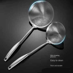 1pc Stainless Steel Large Colander Cooking Skimmer Ladle Spoon Kitchen Tools - Picture 1 of 8